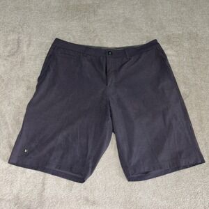 Linksoul‎ Boardwalker Chino Shorts Men's 38 Gray Performance Logo Casual Stretch